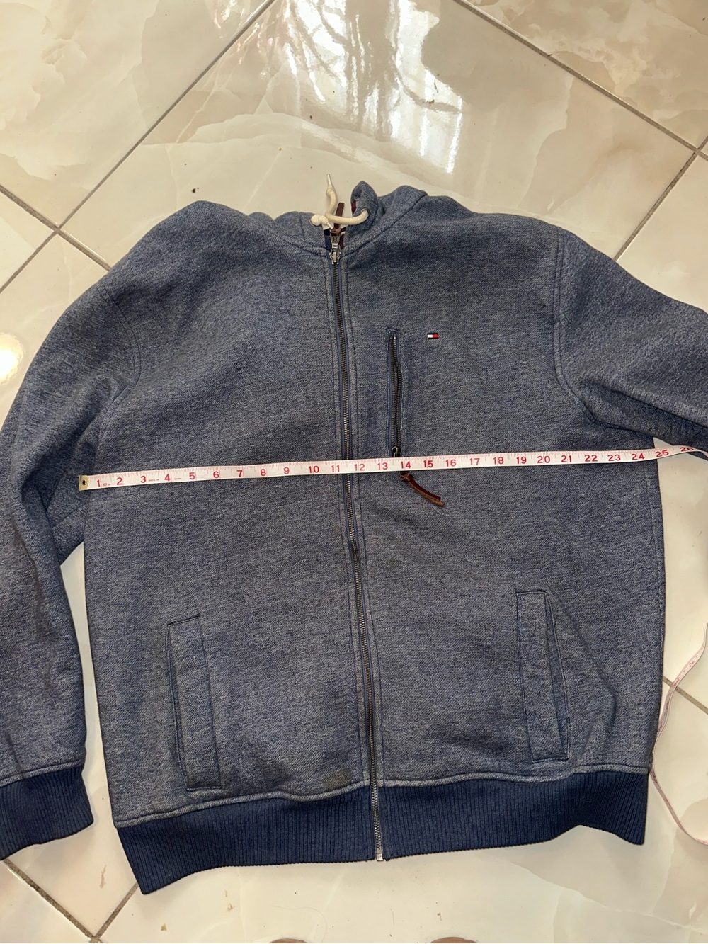 Tommy Hilfiger Heather Navy Full-Zip Hoodie